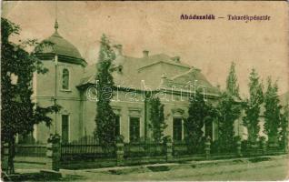 1921 Abádszalók, Úri utca, Flamm villa (Takarékpénztár). Fogyasztási szövetkezet kiadása (gyűrődések / creases)
