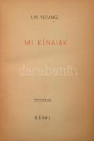 Lin Yutang 5 kötete (6 könyv): A bölcs mosoly, Egy múló pillanat, Fehérek és színesek, Falevél a vih...