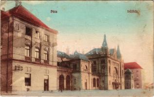 1909 Pécs, indóház, vasútállomás (fl)