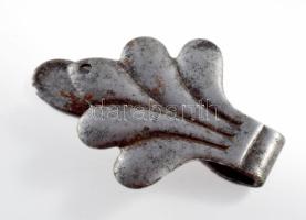 cca 1930/40 Cserkész nyakkendőcsat, korrodált, h: 6 cm