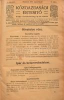 1910-1947 Közgazdasági Értesítő 6 kötete: 
1910 V. évf. 34-39. sz. 1263-2446 p., 1935 XXX. évf. 1-2...