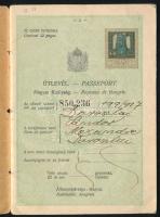 1928 A Magyar Királyság által kiállított útlevél Doroszlai Sándor részére, fénykép nélkül, osztrák és svájci vízumokkal