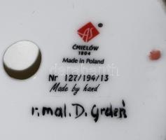 Cmielow Manufaktúra, Mieczysław Naruszewicz (1923-2006) designer: Mazovsze táncospár. Jelzett, kézze...