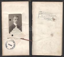 1915 Bp., a Budapesti Kir. M. Tudományegyetem leckekönyve Doroszlai Sándor bölcsészhallgató részére,...