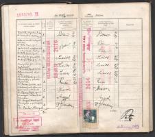 1915 Bp., a Budapesti Kir. M. Tudományegyetem leckekönyve Doroszlai Sándor bölcsészhallgató részére,...