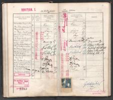 1915 Bp., a Budapesti Kir. M. Tudományegyetem leckekönyve Doroszlai Sándor bölcsészhallgató részére,...