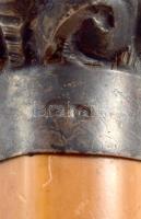 Ezüst (Ag) markolatú sétabot vég, jelzett, h: 21 cm