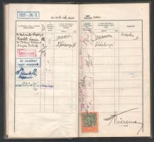 1925-1940 Doroszlai Sándor 2 db egyetemi leckekönyve, számos aláírással, köztük Erődi-Harrach Béla, ...