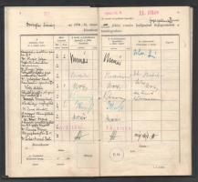 1925-1940 Doroszlai Sándor 2 db egyetemi leckekönyve, számos aláírással, köztük Erődi-Harrach Béla, ...