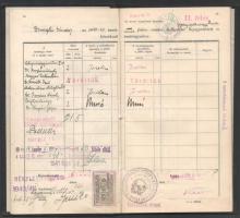 1925-1940 Doroszlai Sándor 2 db egyetemi leckekönyve, számos aláírással, köztük Erődi-Harrach Béla, ...