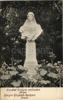 1908 Pöstyén, Pistyan, Piestany; Königin Elisabeth-Denkmal / Erzsébet Királyné (Sissi) szobra / statue of Empress Elisabeth of Austria (Sisi) (EK)