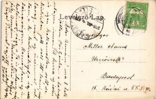 1908 Pöstyén, Pistyan, Piestany; Königin Elisabeth-Denkmal / Erzsébet Királyné (Sissi) szobra / stat...