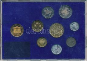 Ausztria 1981. 2gr-20Sch (8xklf) forgalmi sor műanyag dísztokban, közte 1981. 20Sch Al-Ni-bronz &quo...
