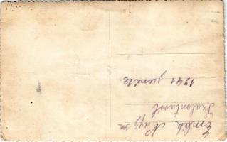 1941 Nagyszalonta, Salonta; magyar katonák csoportképe / group picture of Hungarian soldiers. photo ...