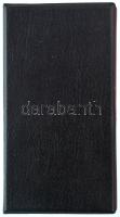 Kisalakú (~118x220mm), fekete műbőr érmeberakó, benne 52db vegyes magyar- és külföldi (főként magyar...