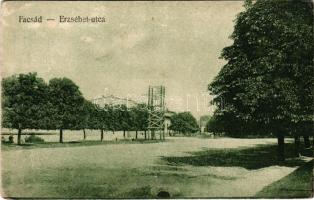 1922 Facset, Facsád, Faget; Erzsébet utca / street (gyűrődések / creases)