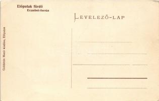 Előpatak, Valcele; Erzsébet forrás a fürdő parkban. Goldstein Manó kiadása / Izvorul Elisabeta / min...