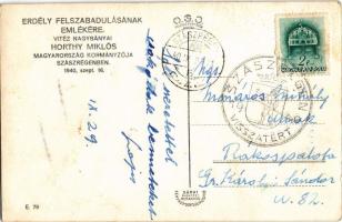 1940 Szászrégen, Sächsisch-Regen, Reghin; bevonulás, Horthy Miklós / entry of the Hungarian troops, ...