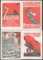 cca 1968-69 12 db munkásmozgalmi reprint kisplakát-nyomtatvány, a Kommunisták Magyarországi Pártja é...