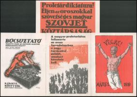 cca 1968-69 12 db munkásmozgalmi reprint kisplakát-nyomtatvány, a Kommunisták Magyarországi Pártja é...