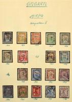 1913-1944 Magyar gyűjtemény, egyes kiadások duplán, összesen 650 db bélyeg Schaubek albumban (97.000...