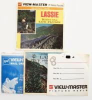 1968 Lassie Rides the Log Flume. Reel 1-3. 3 db sztereó diakorong képnézegetőhöz/vetítőhöz, angol nyelvű leírással