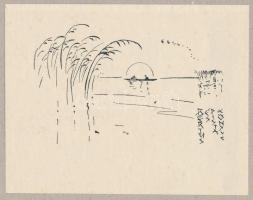 Haranghy Jenő (1894-1951): Bertus és Pista könyve (ex libris). Klisé, papír, jelzés nélkül, teteje kartonra kasírozva, 4x6 cm