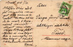 1916 Budapest V. Szabadság tér, Tőzsdepalota, villamos (EB)