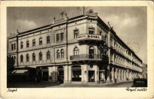 Szeged, Grand Hotel Royal szálloda, kávéház és étterem, automobil (Rb)