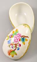 Herendi Viktória mintás tojás alakú bonbonier, jelzett, hibátlan, h: 11,5 cm