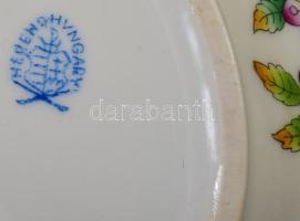 Herendi Viktória mintás fedeles edény, citromfogóval, jelzett, kézzel festett, hibátlan, 13x10 cm