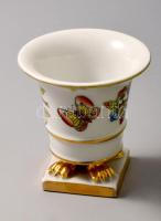 Herendi Viktória mintás körmös kisváza, jelzett, minimális kopással, m: 7,5 cm