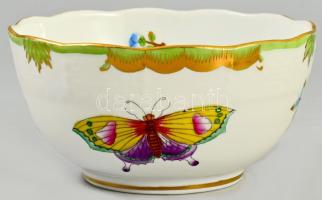 Herend Viktória mintás 6 darab csésze alátéttel. Jelzett, kézzel festett, hibátlan, d: 16,5 cm