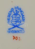 Herend Viktória mintás 6 darab csésze alátéttel. Jelzett, kézzel festett, hibátlan, d: 16,5 cm