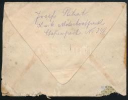 1918 Tábori posta levél "K.u.K. ETTAPENPOSTAMT / 348" , kék / blue "K.u.k. Motorbootp...