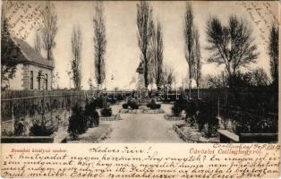 1908 Budapest III. Csillaghegy, Erzsébet királyné (Sisi) szobor és park. Csiha Béla kiadása (EB)