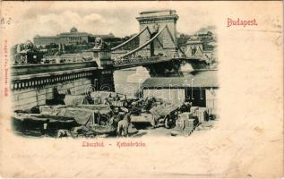 1899 Budapest, Lánchíd, rakpart. Stengel &amp; Co. (fl)