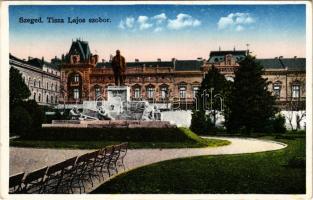 Szeged, Tisza Lajos szobor. Traub B. és Társa kiadása
