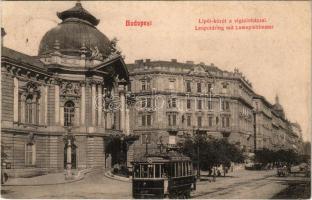 1909 Budapest XIII. Lipót körút a Vígszínházzal, villamos, mozi (fl)