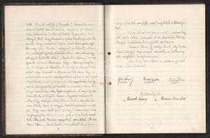 1927-1932 A kaposvári egyesületi leánygimnázium ,,Mária-kongregáció"-jának jegyzőkönyve, több é...