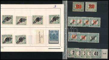 1915-1920 Összeállítás: Búzakalász, Portó bélyegek, Hírlapbélyeg (összesen 21 db bélyeg )