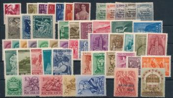 1938-1944 Összeállítás, összesen 53 db bélyeg stecklapon