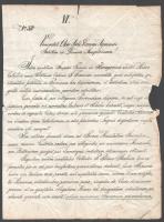 1863 Eger, Bartakovics Béla egri érseknek az egri főegyházmegye klérusához címzett körlevele, sokszorosított, latin nyelven, lapszéli sérülésekkel