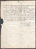 1863 Eger, Bartakovics Béla egri érseknek az egri főegyházmegye klérusához címzett körlevele, sokszo...