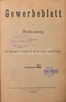 1876 - 1893 Gewerbeblatt aus Württemberg 4 kötete: 1876 27. évf. No. 1-53.;
1884 36. évf. No. 1-52....