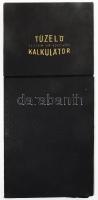 Hir-Vörösváry-féle tüzelő-kalkulátor, tolótáblázat, használati utasítással, eredeti tokjában, 28,5x12 cm
