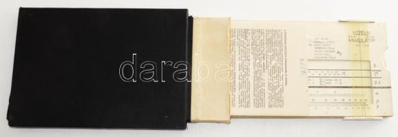 Hir-Vörösváry-féle tüzelő-kalkulátor, tolótáblázat, használati utasítással, eredeti tokjában, 28,5x1...