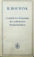 R. Houwink: Grundriss der Technologie der synthetischen Hochmolekularen. Leipzig, 1952., Akademische Verlagsgesellschaft, XI+292 p. Német nyelven. Kiadói egészvászon-kötés, kiadói papír védőborítóban.