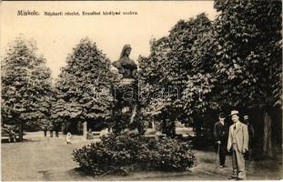 1914 Miskolc, Népkerti részlet, Erzsébet királyné (Sisi) szobor (EK)