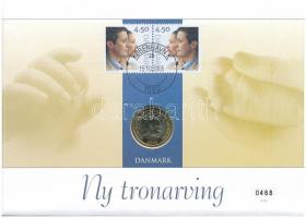 Dánia 2005. 10K Al-bronz "Hans Christian Andersen születésének 200. évfordulója - Mesék sorozat - A kis hableány" számozott, felbélyegzett "Az új trónörökös" borítékban, bélyegzéssel (0468/8000) T:UNC Denmark 10 Kroner Al-bronze "200th Anniversary of the Birth of Hans Christian Andersen - Fairy Tales Series - Little Mermaid " in numbered "Ny tronarving" envelope, with stamp and cancellation (0468/8000) C:UNC